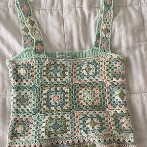 American Eagle Crocheted Tank Top